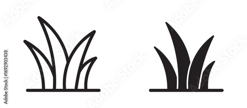 Grass vector illustration simple grass icon set, 