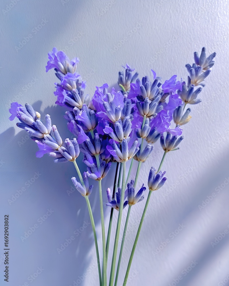 Obraz premium Delicate Purple Lavender Bouquet on Soft Background