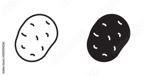 Potato icon. Simple potato  vector illustration.