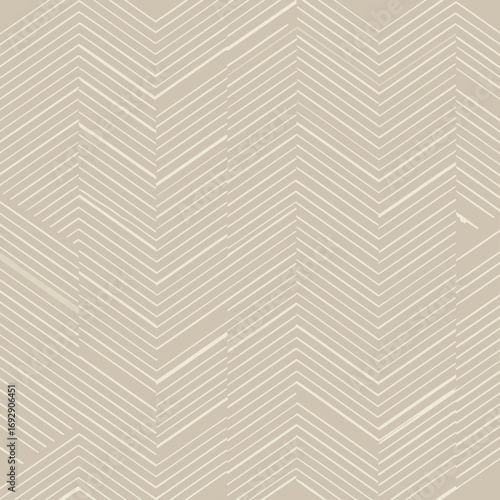Abstract geometric pattern with a light beige color palette. Interlocking chevron lines create a dynamic, textured background.
