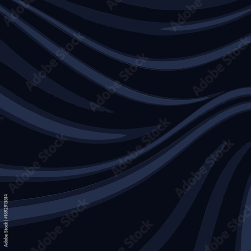 Deep navy blue draped fabric texture with smooth folds. Sophisticated drape and texture of a luxurious material.
