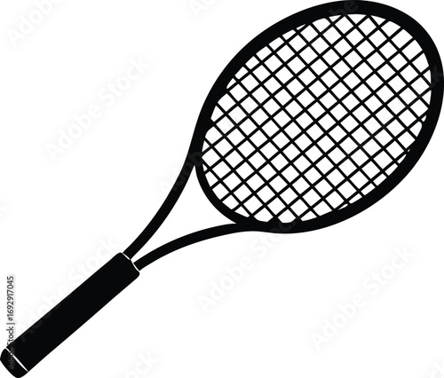 tennis racket bat silhouette vector illustration
