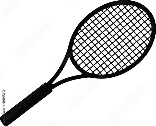 tennis racket bat silhouette vector illustration
