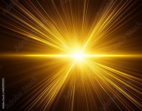 a bright yellow light is shining on a dark background