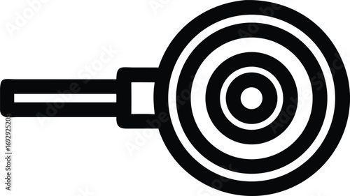 Target and arrow hitting the bullseye on a spiral dartboard representing accuracy and success in business