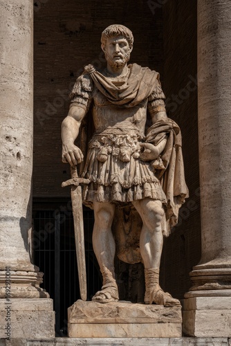 Roman statue of a soldier