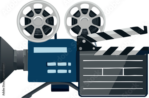 film, movie, cinema, reel, video, camera, icon, entertainment, isolated, black, vector, equipment, white, illustration, 3d, retro, projector, clapper, art, tape, old, filmstrip, symbol, cinematography