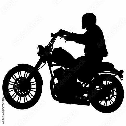 A silhouette of Motorbike
