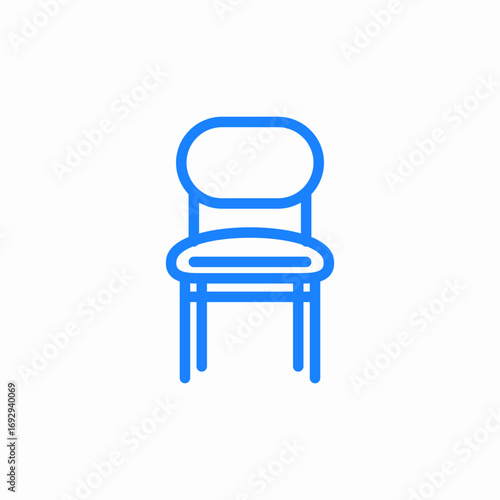 chair seating furniture icon sign vector