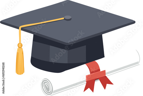 graduation, cap, hat, education, diploma, school, student, university, college, graduate, icon, academic, learning, success, degree, achievement, isolated, mortarboard, tassel, book, ceremony, certifi