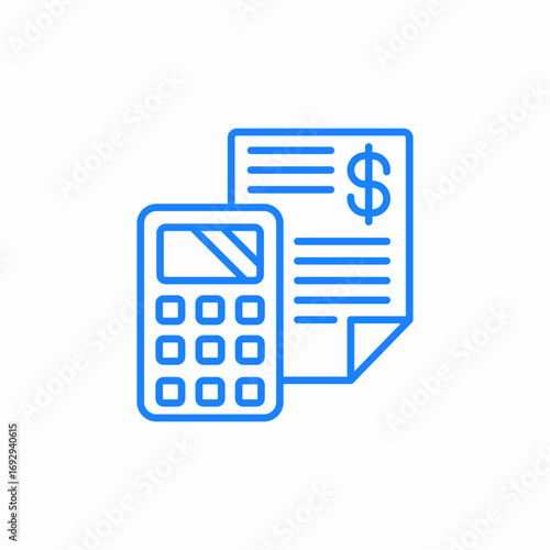 finance calculation document icon sign vector