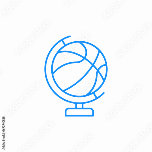 globe basketball icon sign vector