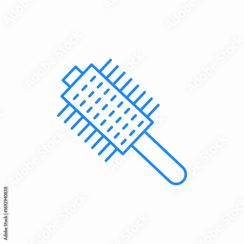 grooming brush icon sign vector