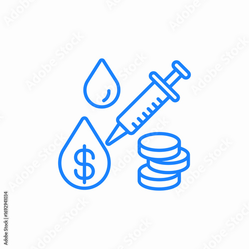 investment injection liquidity icon sign vector