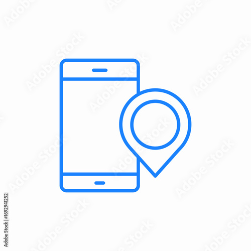mobile gps location icon sign vector