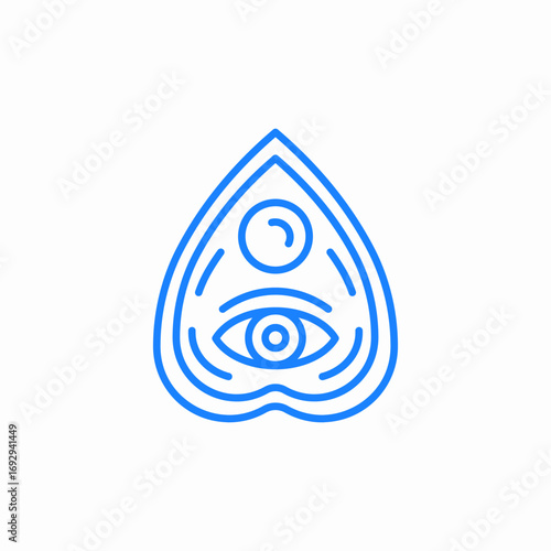 ouija planchette icon sign vector