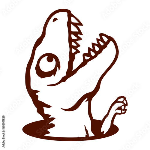 Funny T-Rex Dino go through Portal Hole Crazy Weird