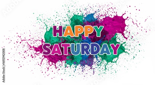 Happy saturday text graphic