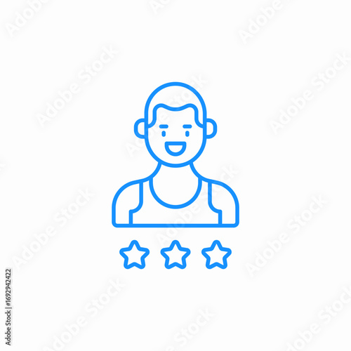 sportsman stars rate icon sign vector