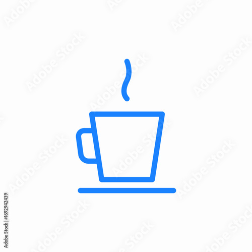 steaming cup icon sign vector
