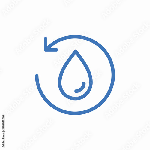 water recycle icon sign vector