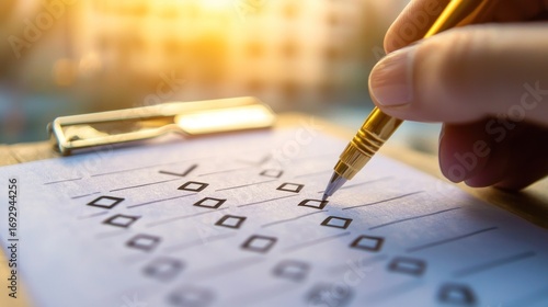 Hand marking checklist