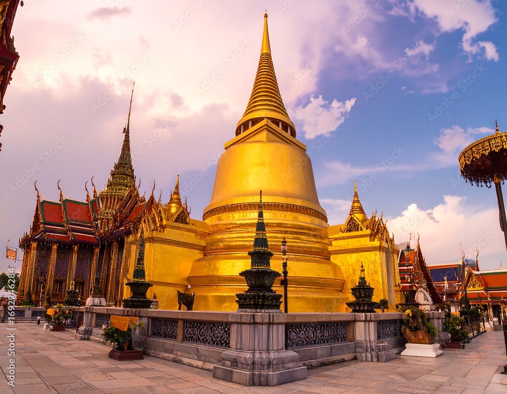 Fototapeta premium Golden Pagoda in Thailand