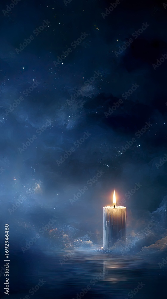 Fototapeta premium Celestial Ember A Neon Genesis