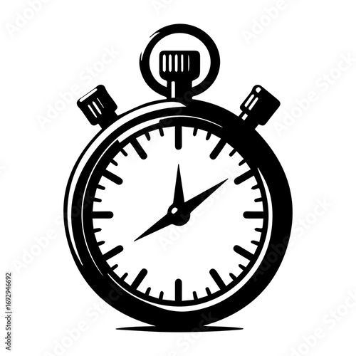 Stopwatch symbol. Countdown Timer vector illustration. Outline stopwatch icon. Alarm pictogram.