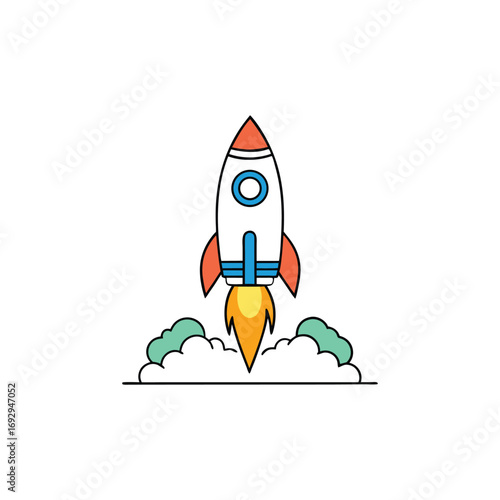 space rocket vector illustration