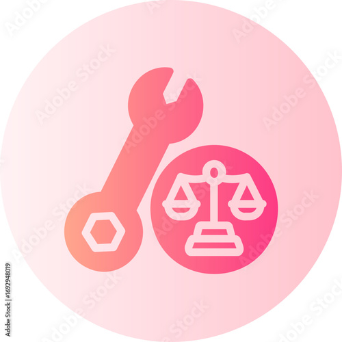 labor law gradient icon