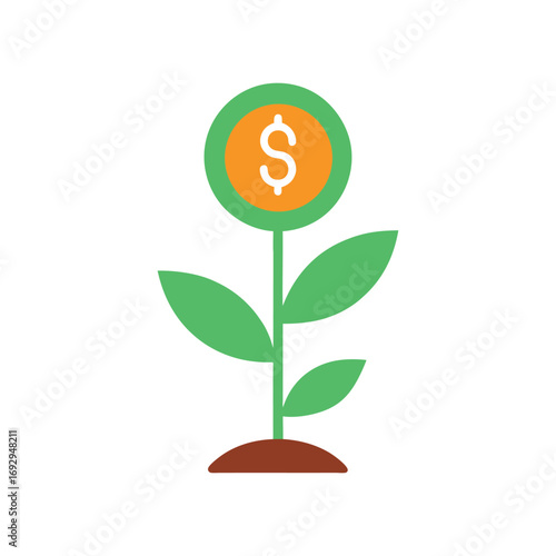 venture funding seed icon growing into money plant