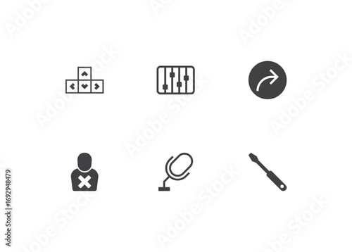 Internet and Things Icon Set Vector Illustration – Modern Web, IoT, Technology, Communication, and Smart Device Symbols for Digital Platforms, Apps, Websites, and User Interface Design