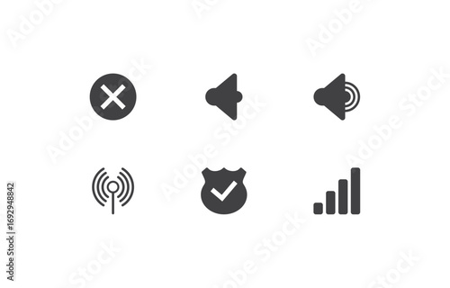 Internet and Things Icon Set Vector Illustration – Modern Web, IoT, Technology, Communication, and Smart Device Symbols for Digital Platforms, Apps, Websites, and User Interface Design
