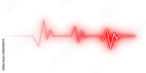 heart beat on ecg vector. heartbeat line icon. vector illustration PNG Formet. Neon glowing blue heartbeat line on transparent background. Modern clean medical symbol isolated on transparent