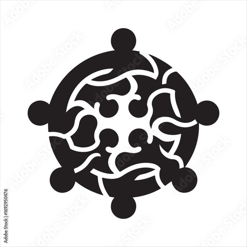teamwork puzzle piece connection vector silhouette idea collections