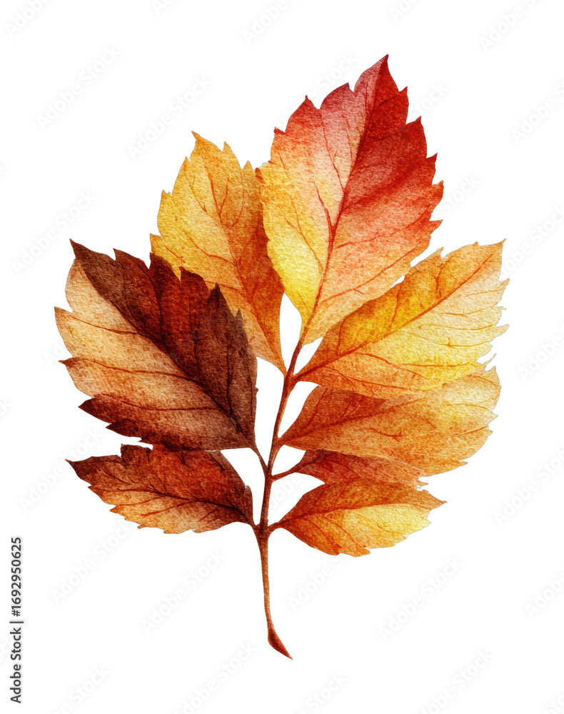 Obraz premium PNG Leaf illustration transparent watercolor.