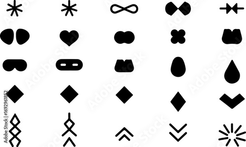 Collection of Geometric and Symbolic Shape Silhouettes bundle