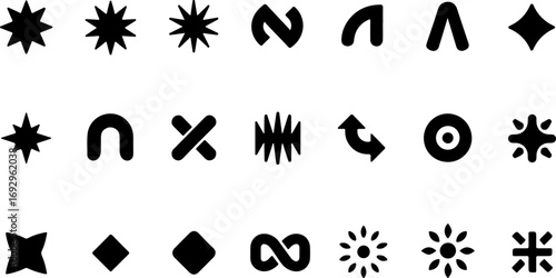 Collection of Geometric and Symbolic Shape Silhouettes bundle