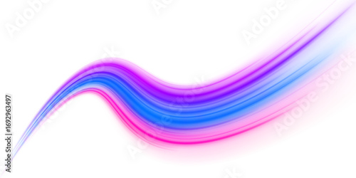 Futuristic expressway with glowing neon waves and dynamic light streaks.