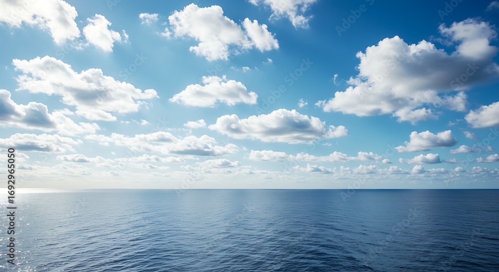 Fototapeta premium Beautiful Ocean Sky View.