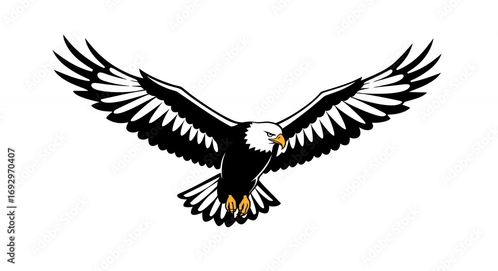 Fototapeta premium Bald eagle in flight