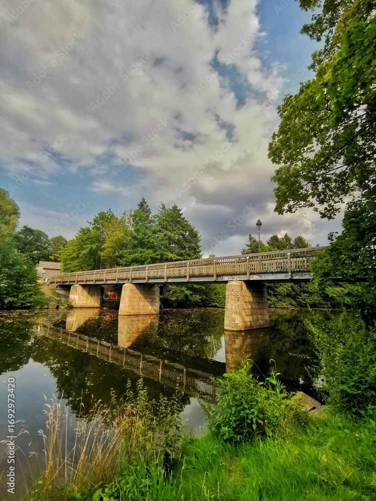 Fototapeta premium old bridge over the river