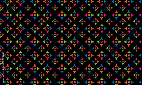 Abstract seamless pattern with color geometric elements. Abstract Geometric Seamless Pattern Design.
