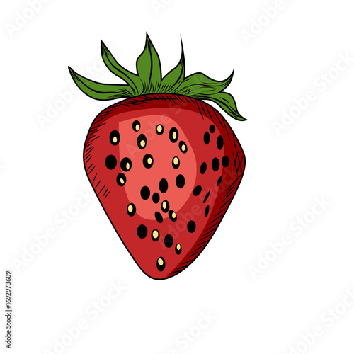 strawberry isolated on white