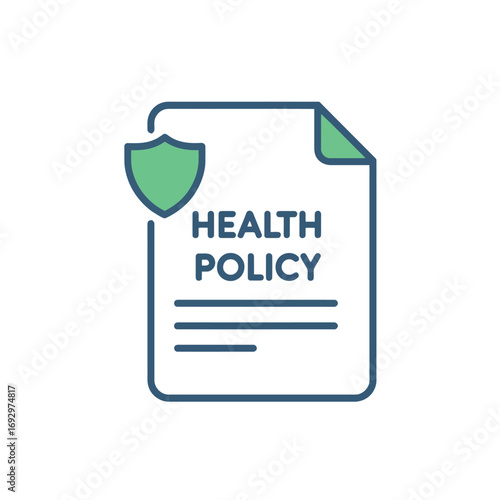 Health Policy Document Featuring a Protective Shield for Security and Assurance