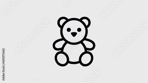 Minimalist line art illustration of a simple geometric shape