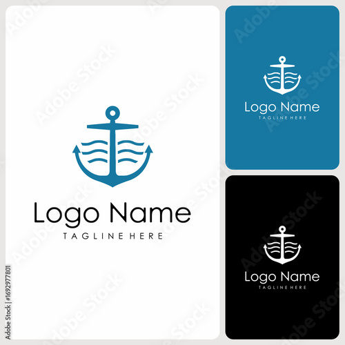 anchor logo vector. creative logo