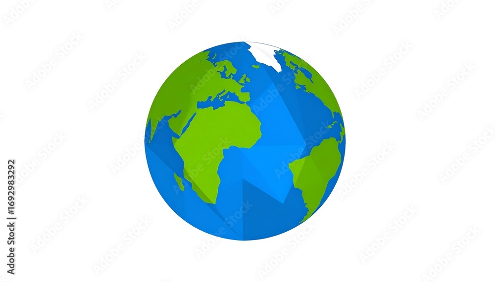 Fototapeta premium Stylized, polygonal globe