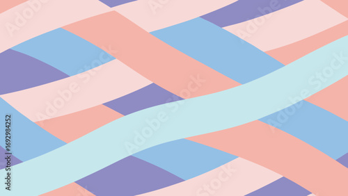 Soft Pastel Abstract Woven Pattern with Gentle Curves vector illustration